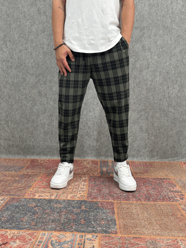 Beli Lastikli Desenli  Baggy Pantolon