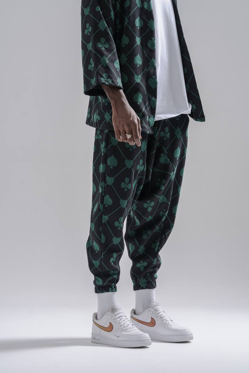  Beli Lastikli Desenli  Şalvar