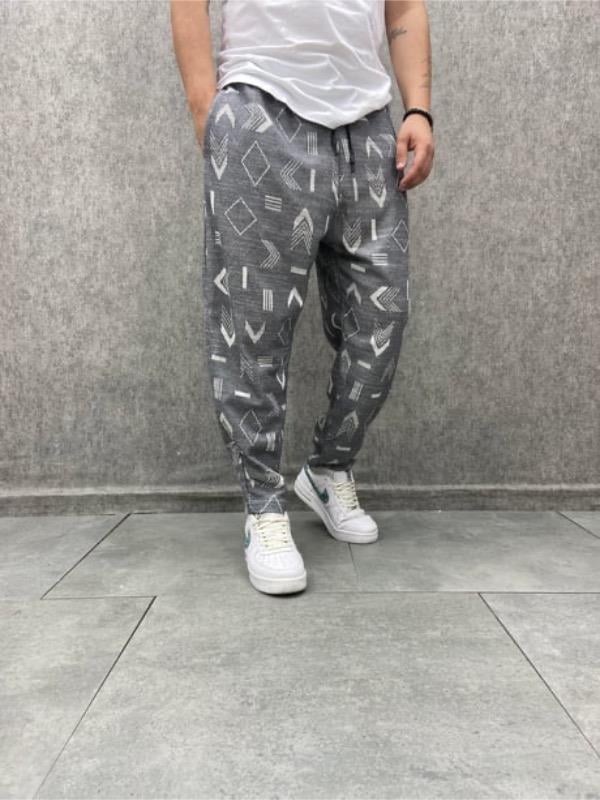 Beli Lastikli Bohem Baggy Desenli Pantolon