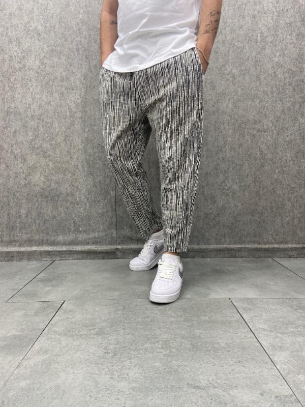 Beli Lastikli Bohem Baggy Desenli Pantolon