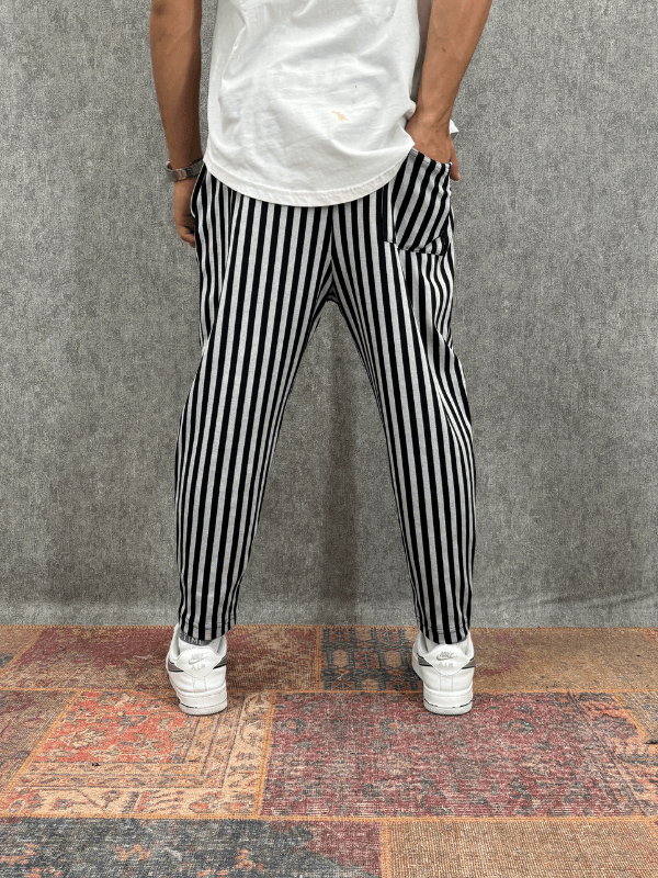 Beli Lastikli Bohem Desenli Baggy Pantolon