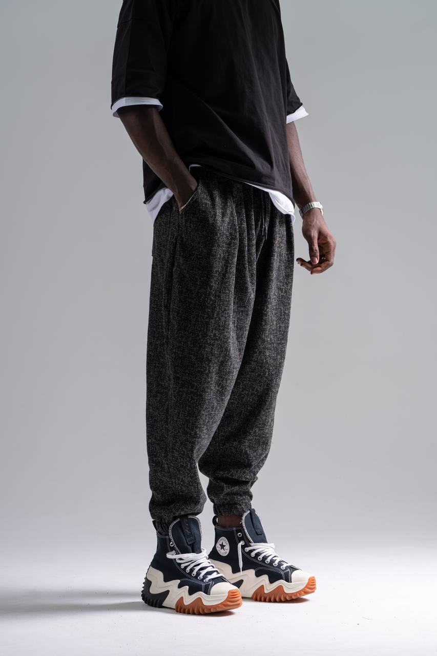  Beli Lastikli Desenli  Şalvar