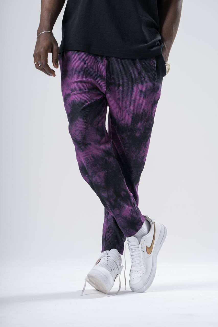 Batik Yıkamalı Beli Lastikli Baggy Pantolon