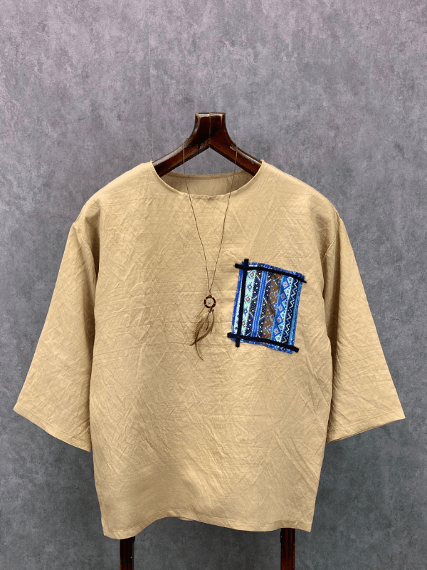 Süper Oversize Fakir Kol Bohem Toprak  Tshirt