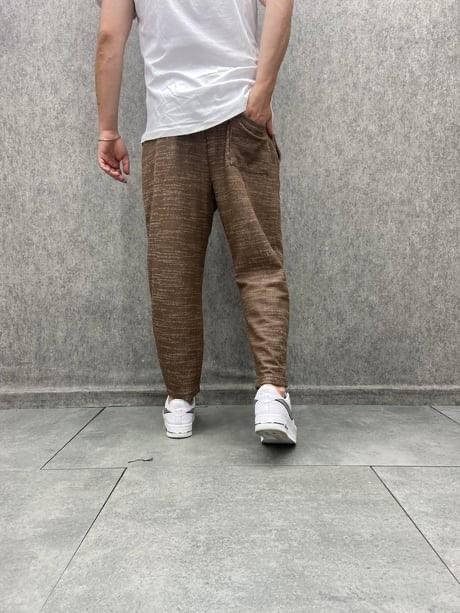 Beli Lastikli London Baggy Kahverengi  Pantolon