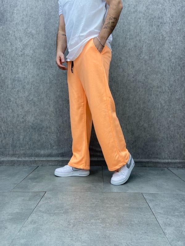 Bel ve Paça Ayarlanabilir  Lastikli Turuncu Baggy  Pantolon
