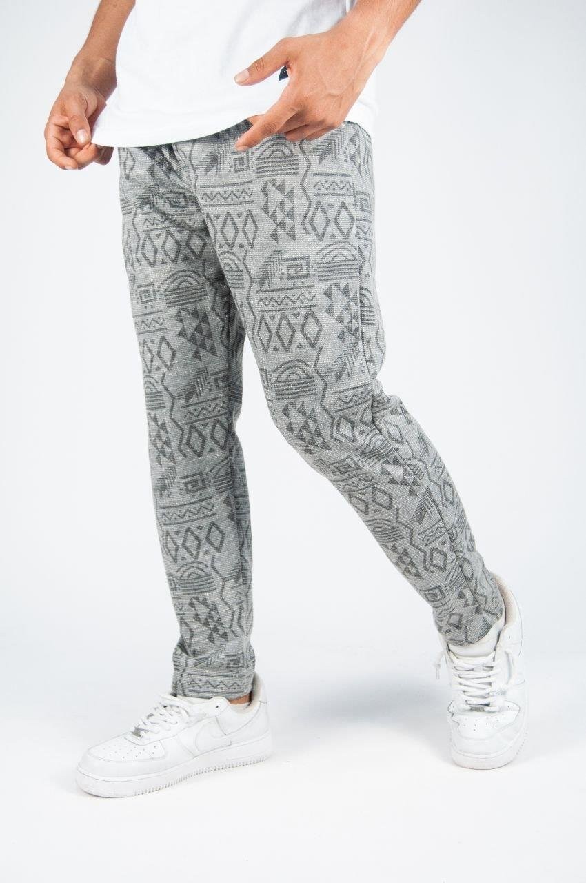 Belİ Lasitikli Bohem Desenli Jogger