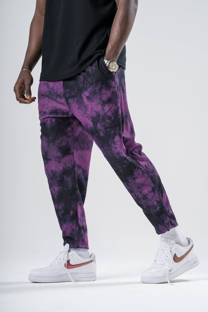 Batik Yıkamalı Beli Lastikli Baggy Pantolon