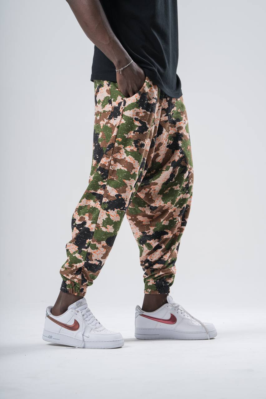  Beli Lastikli Desenli  Şalvar