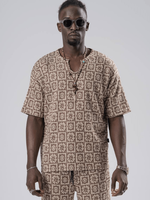 Oversize Bohem Desenli Tshirt