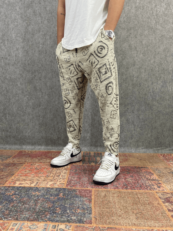 Beli Lastikli Pamuklu Bohem Baggy Pantolon