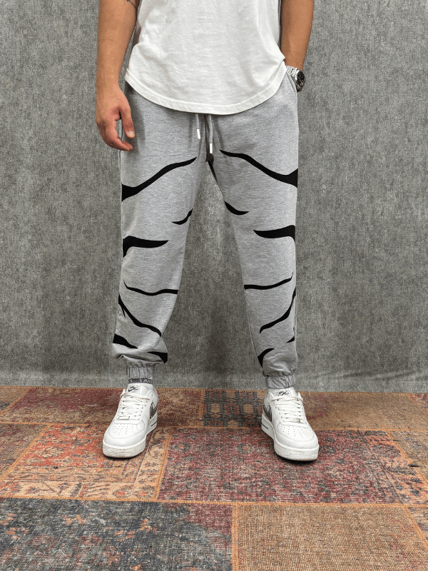 Beli Lastikli Desenli Jogger