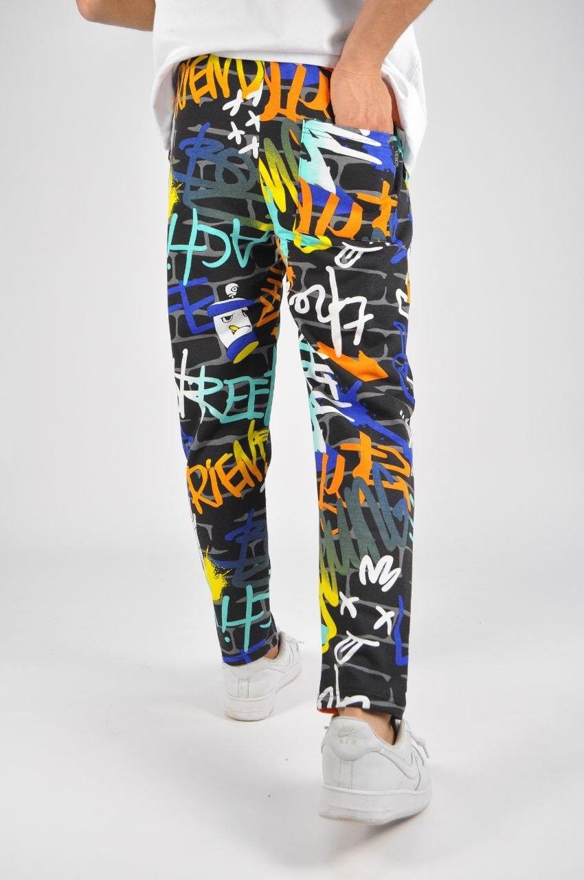 Belİ Lasitikli Bohem Desenli Jogger