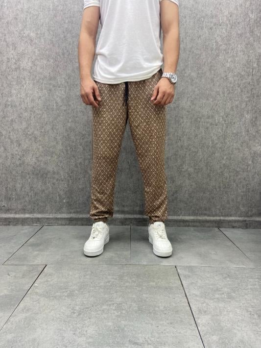 Bel ve Paça Lastikli Bohem Desenli Jogger