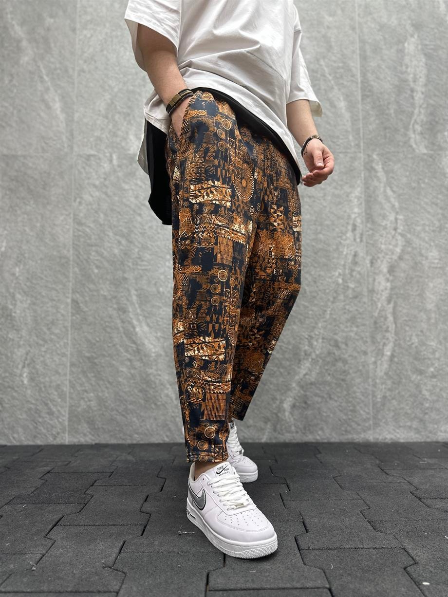 Rahat kalıp Beli Lastikli Bilek Paça Baggy Pantolon