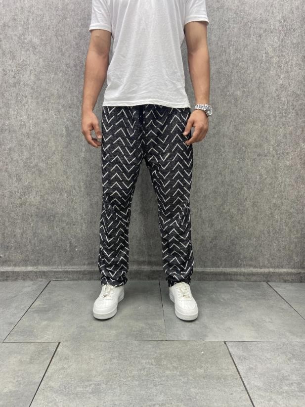 Beli Lastikli  Bohem Desenli Pantolon