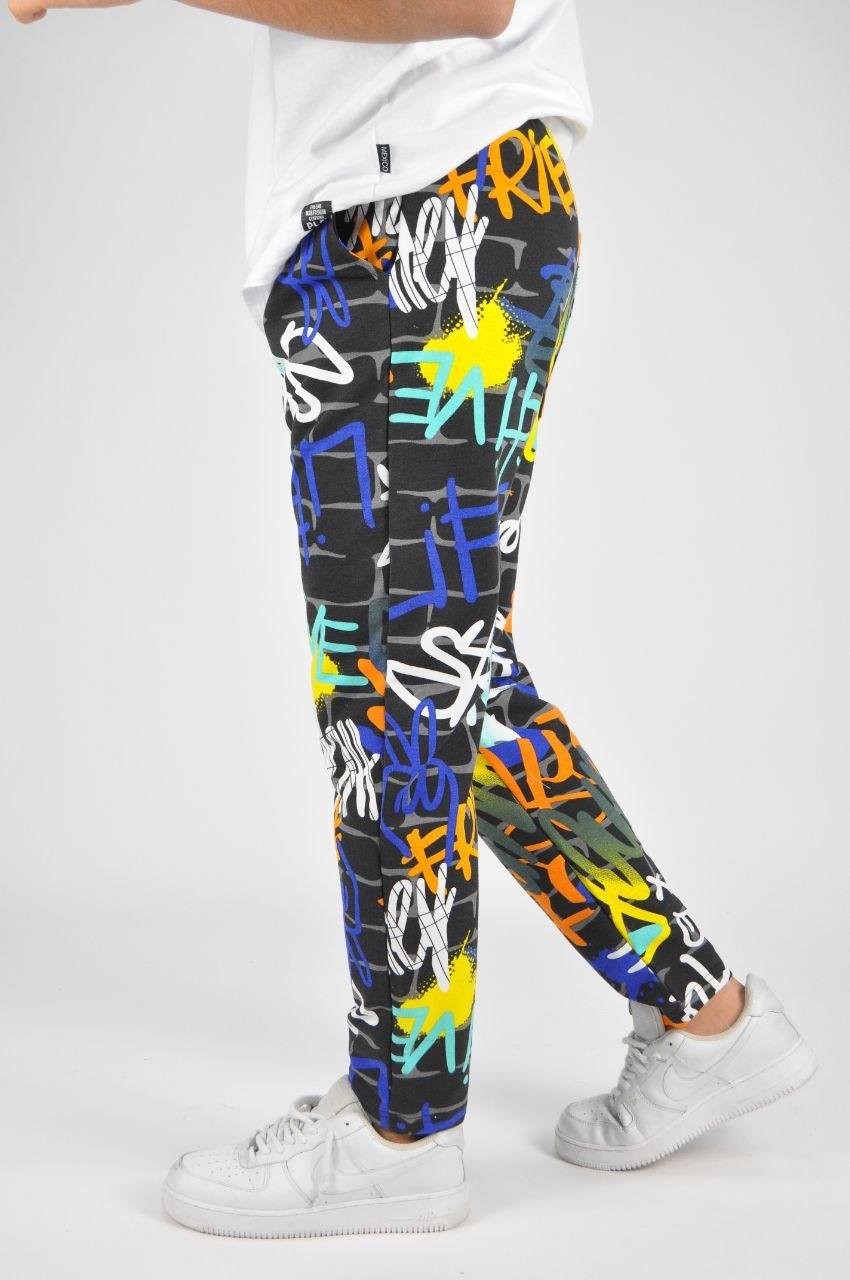 Belİ Lasitikli Bohem Desenli Jogger