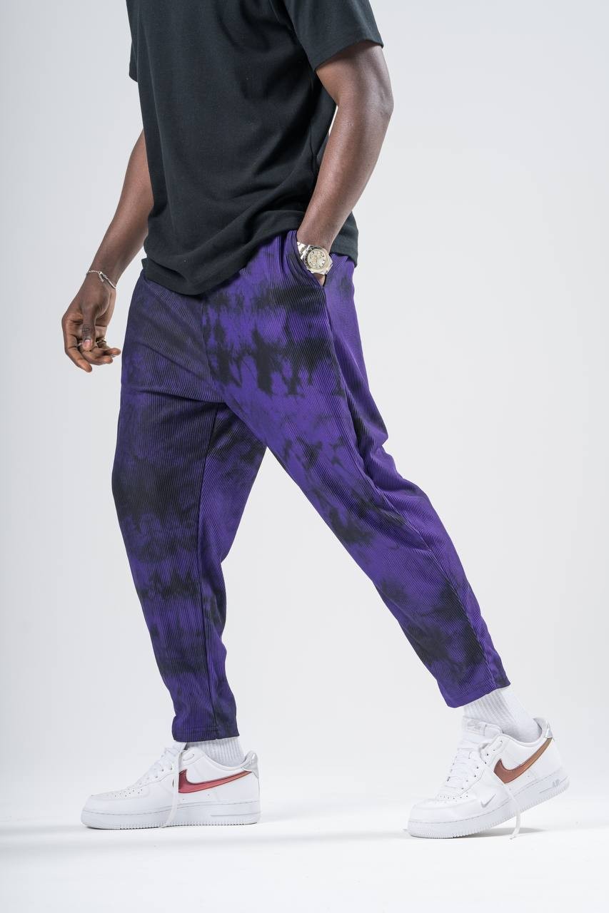 Batik Yıkamalı Beli Lastikli Baggy Pantolon