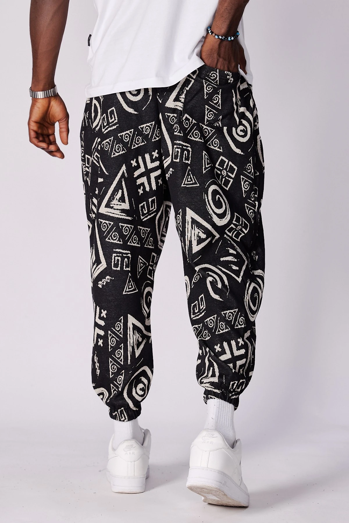  Beli Lastikli Desenli  Şalvar