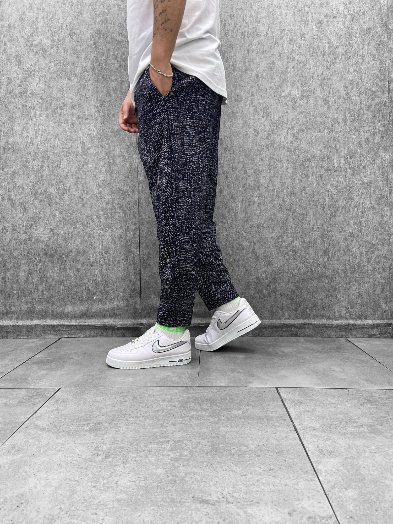 Beli Lastikli Düz Paça Kırçıllı Baggy Pantolon