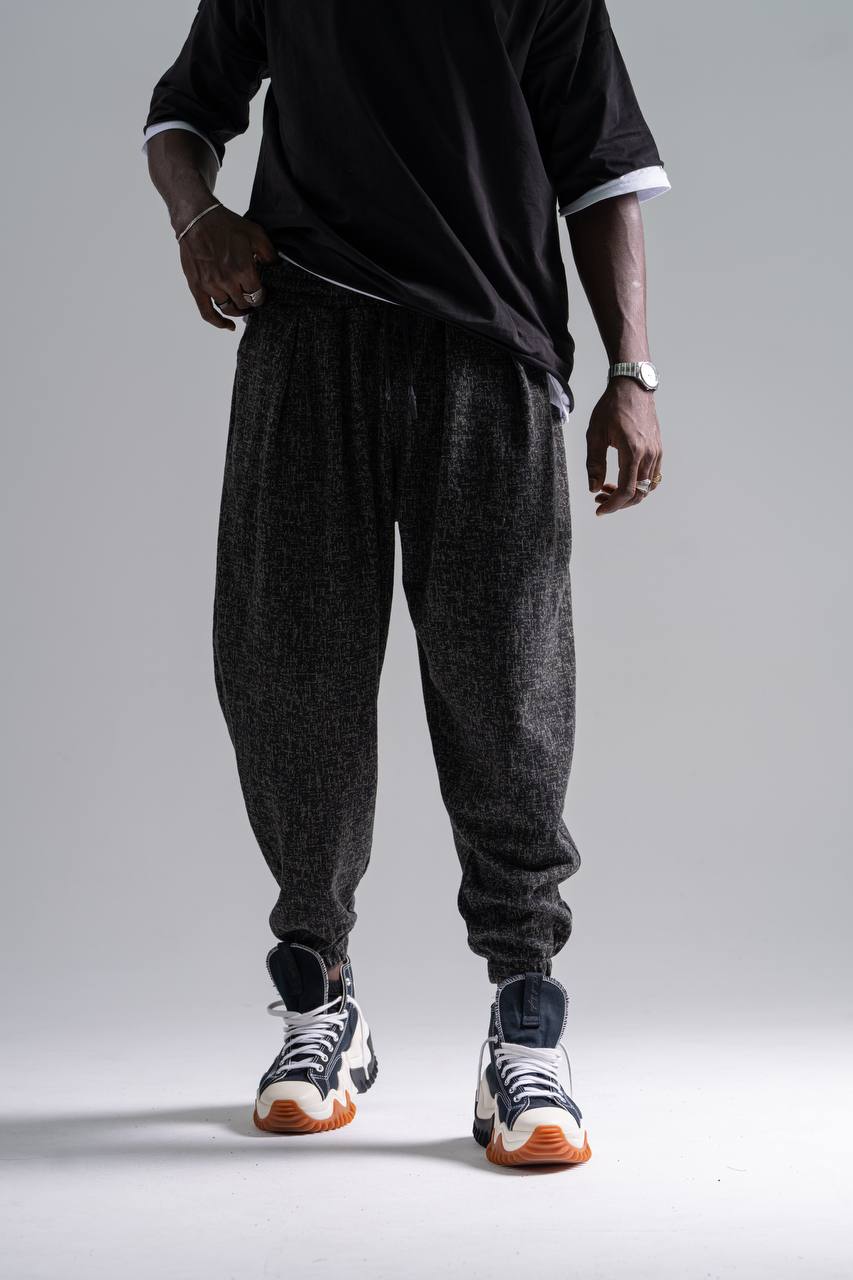  Beli Lastikli Desenli  Şalvar