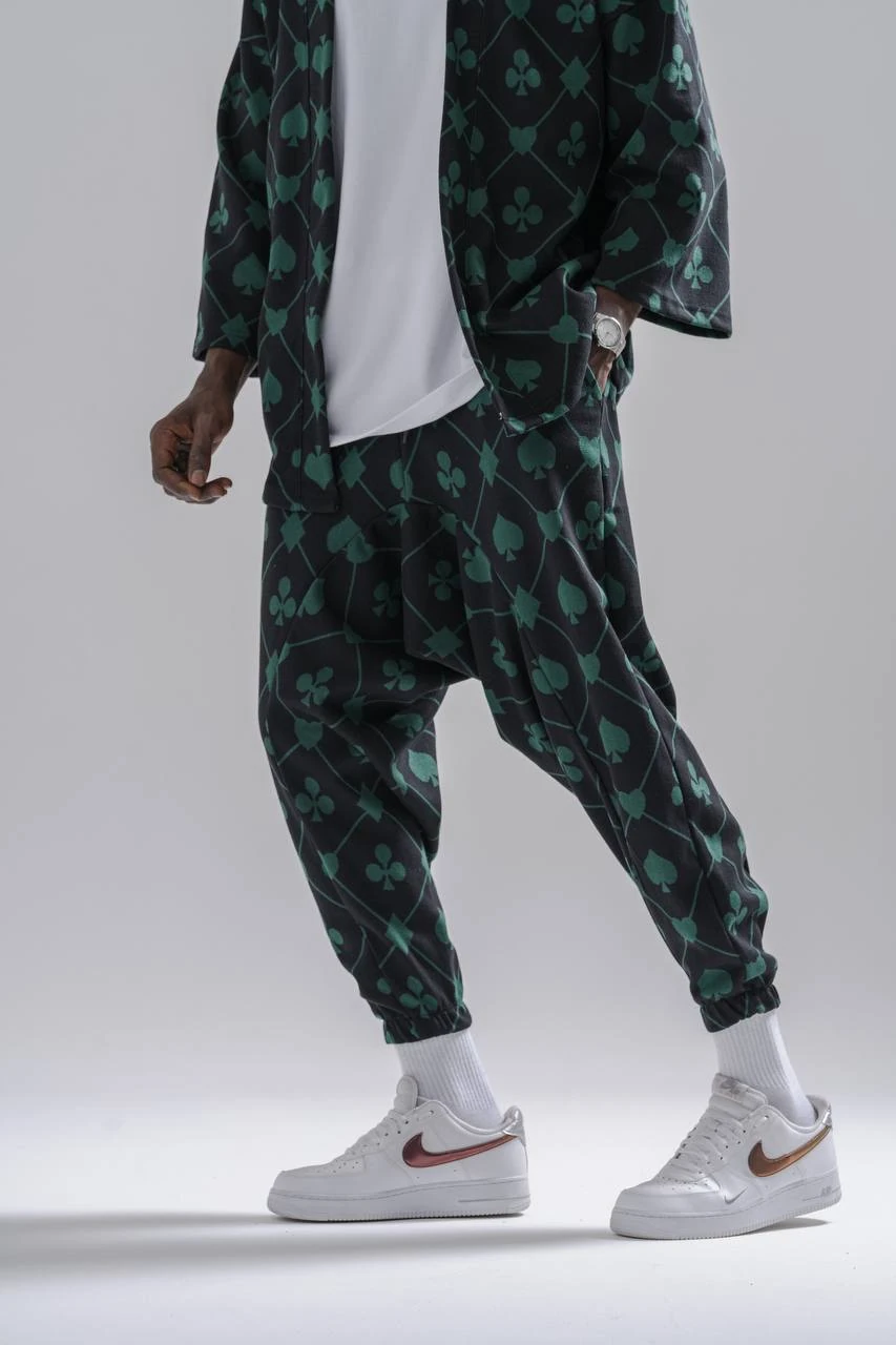  Beli Lastikli Desenli  Şalvar