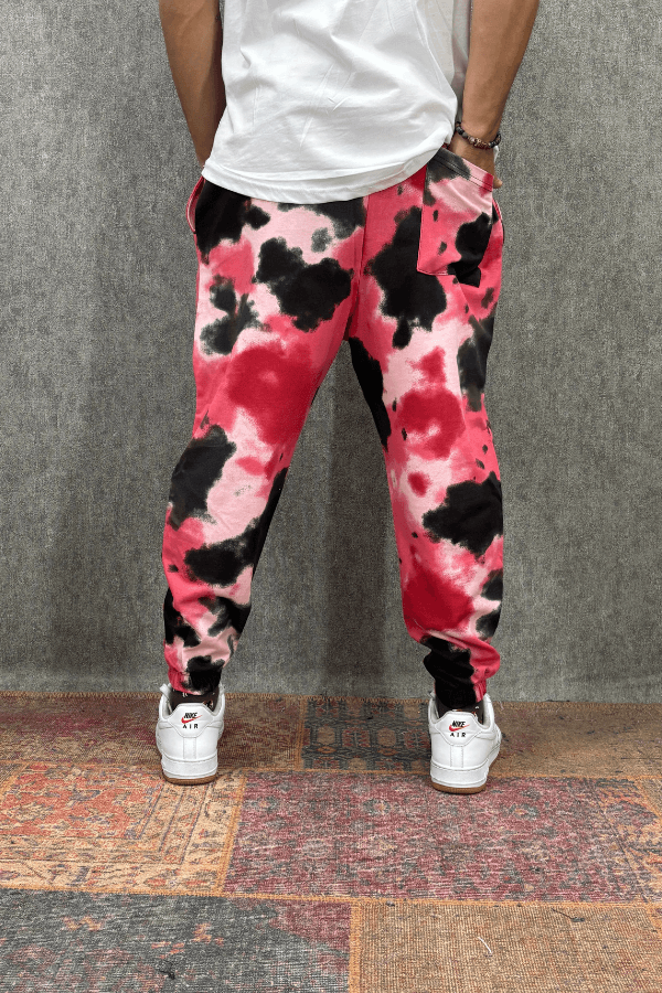 Beli Lastikli Desenli Pamuk  Jogger