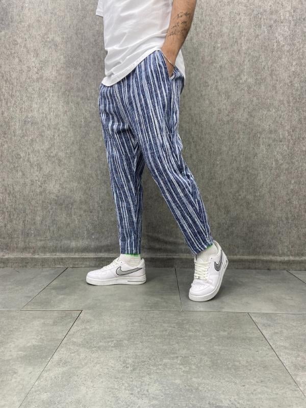 Beli Lastikli Desenli  Baggy Pantolon