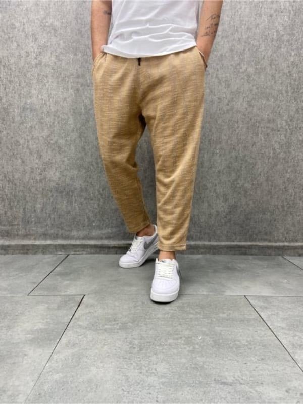 Beli Lastikli Bohem Baggy Desenli Pantolon