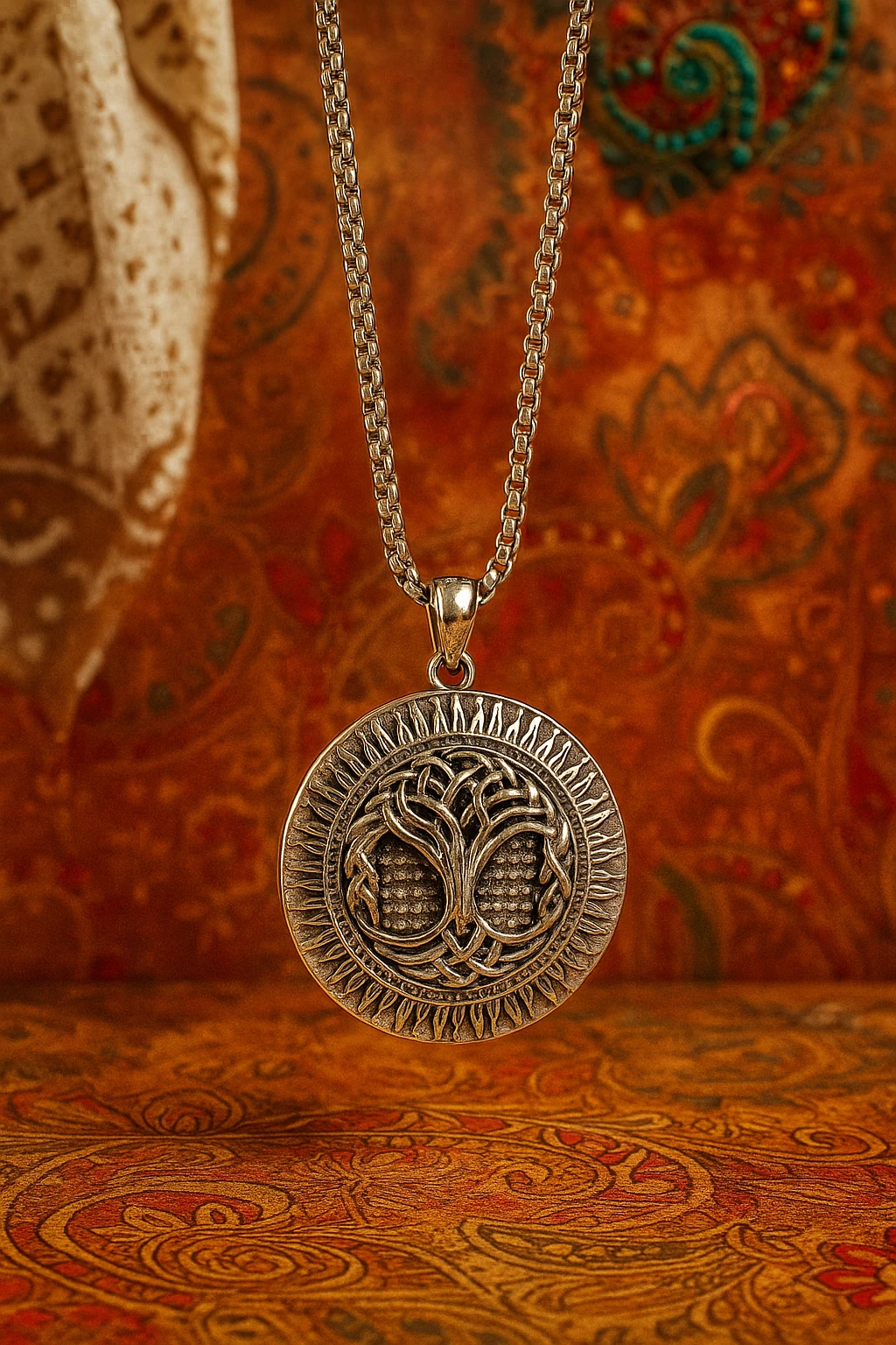 Çelik Kolye Hayat Ağacı