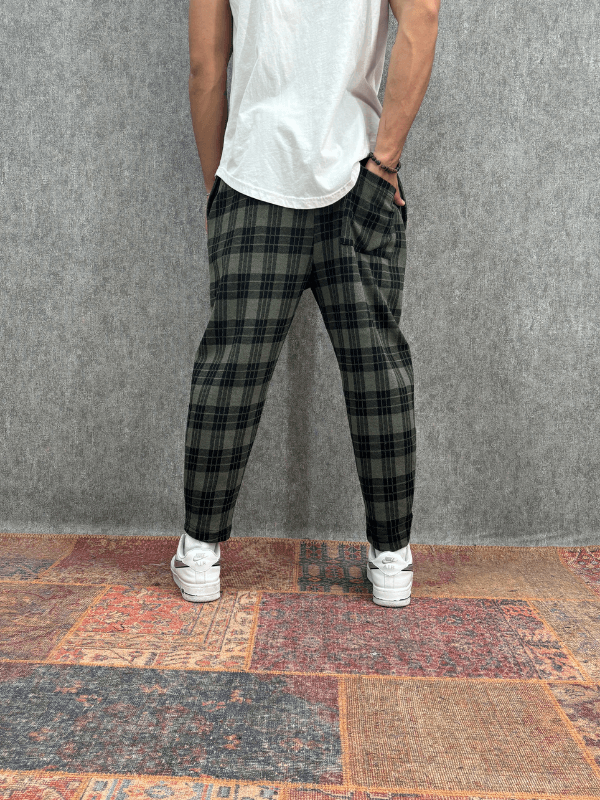 Beli Lastikli Desenli  Baggy Pantolon