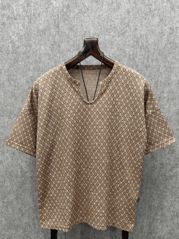 Oversize Bohem Desenli T-Shirt