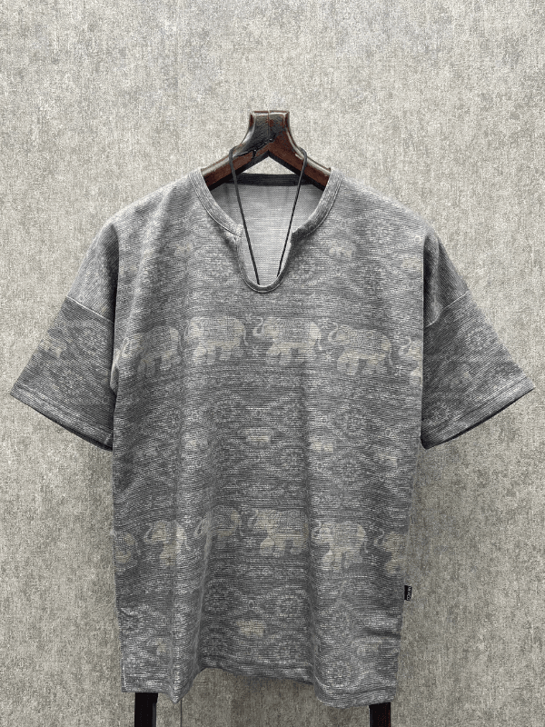 Oversize Bohem Desenli T-Shirt
