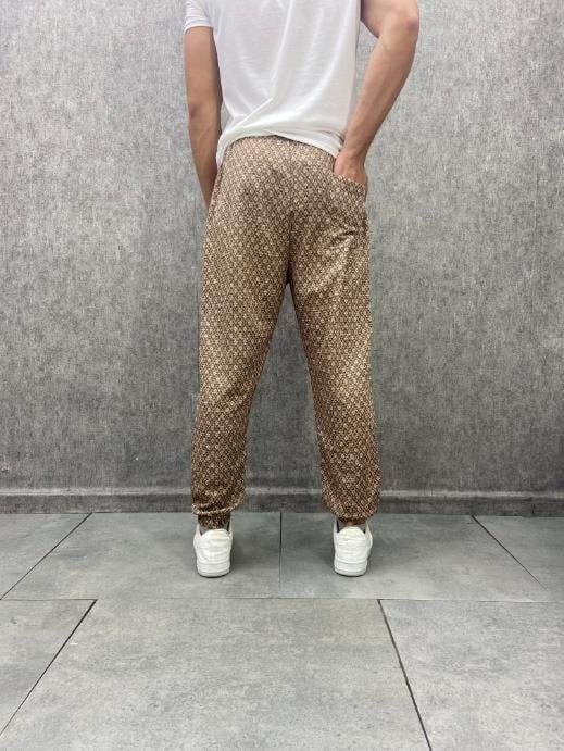 Bel ve Paça Lastikli Bohem Desenli Jogger