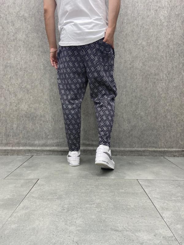 Beli Lastikli Bohem Baggy Desenli Pantolon