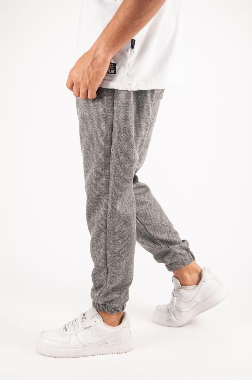 Beli Lastikli Aztek Desenli Jogger