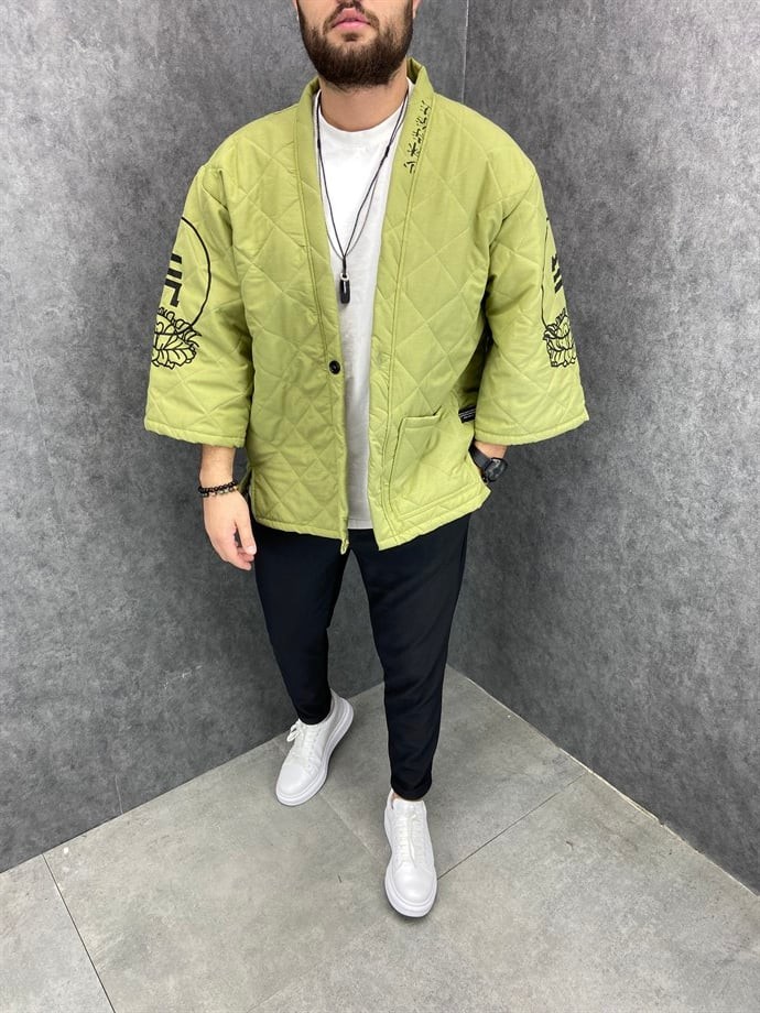 Oversize Fakir Kol  Astarlı Kapitone  Kimono