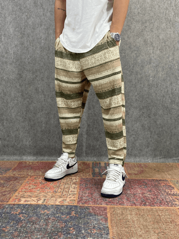 Beli Lastikli Pamuklu Bohem Baggy Pantolon