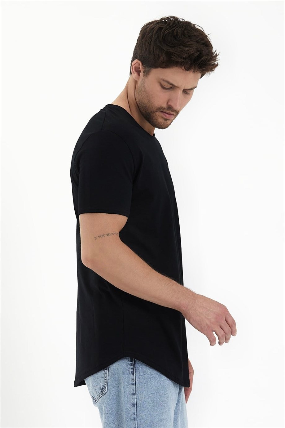 Oversize Oval Kesim Pamuklu Tshirt