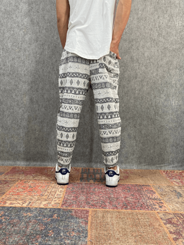 Beli Lastikli Pamuklu Bohem Baggy Pantolon