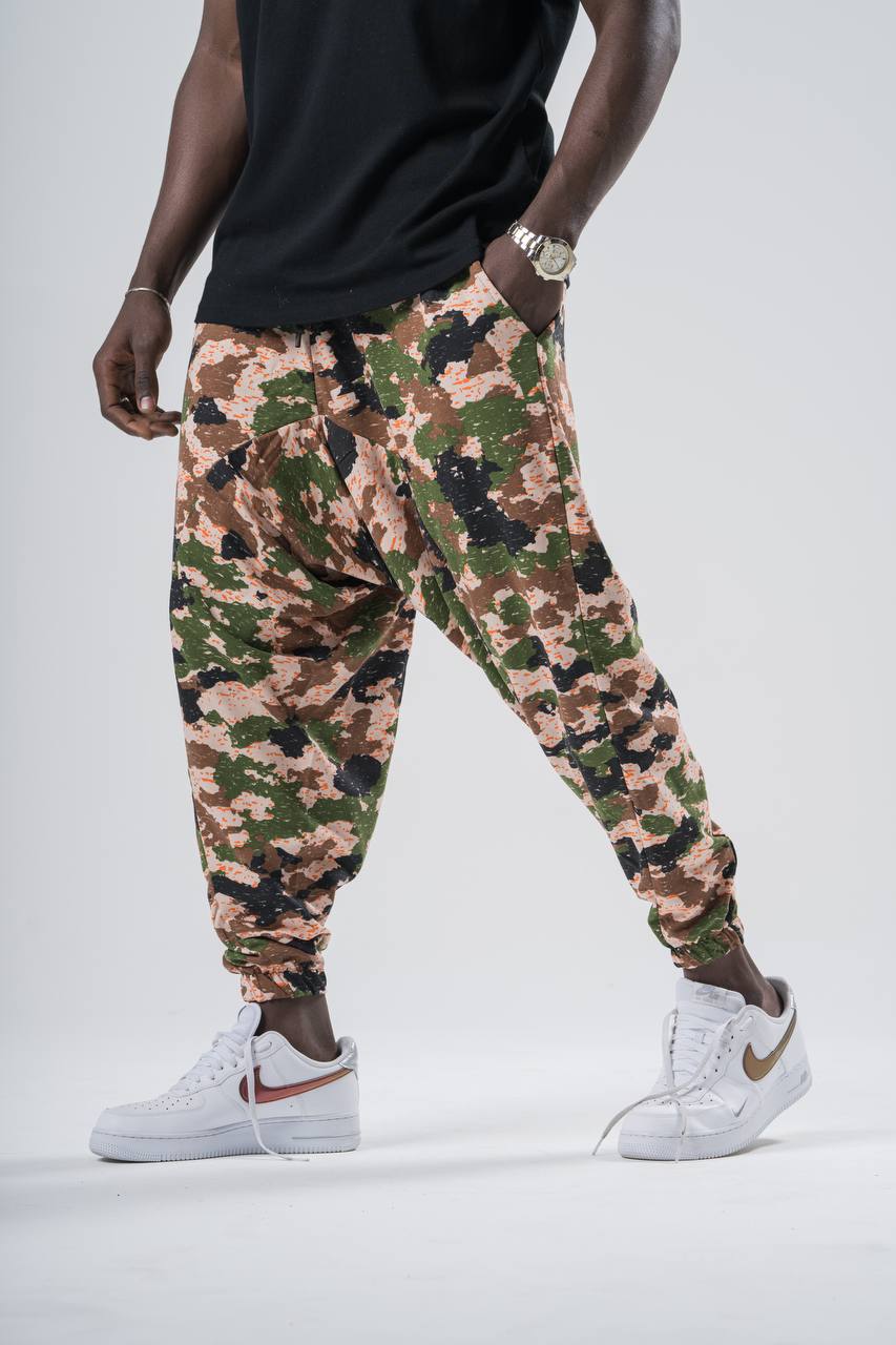  Beli Lastikli Desenli  Şalvar