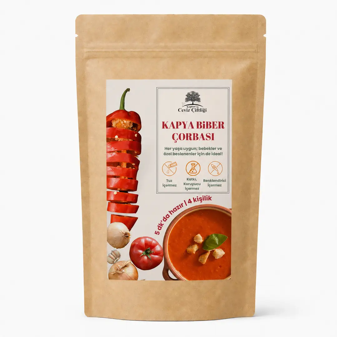 Tuzsuz Kapya Biber Çorbası (Bebek ve Büyüklerimize Özel) 4 Porsiyon