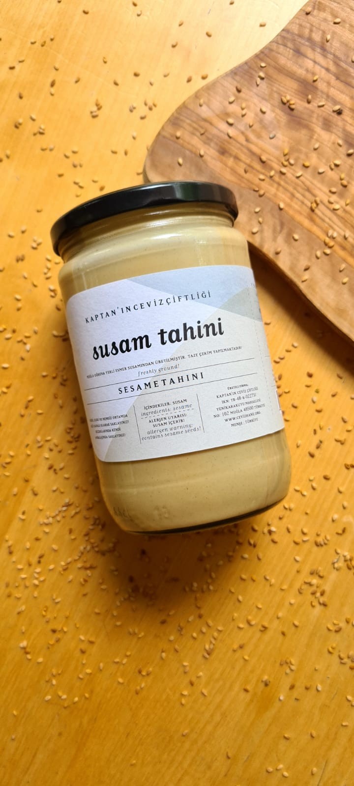 Yerli Gökova Susam Tahini Glütensiz - Vegan - Sağlıklı Yağ Kaynağı 650 g