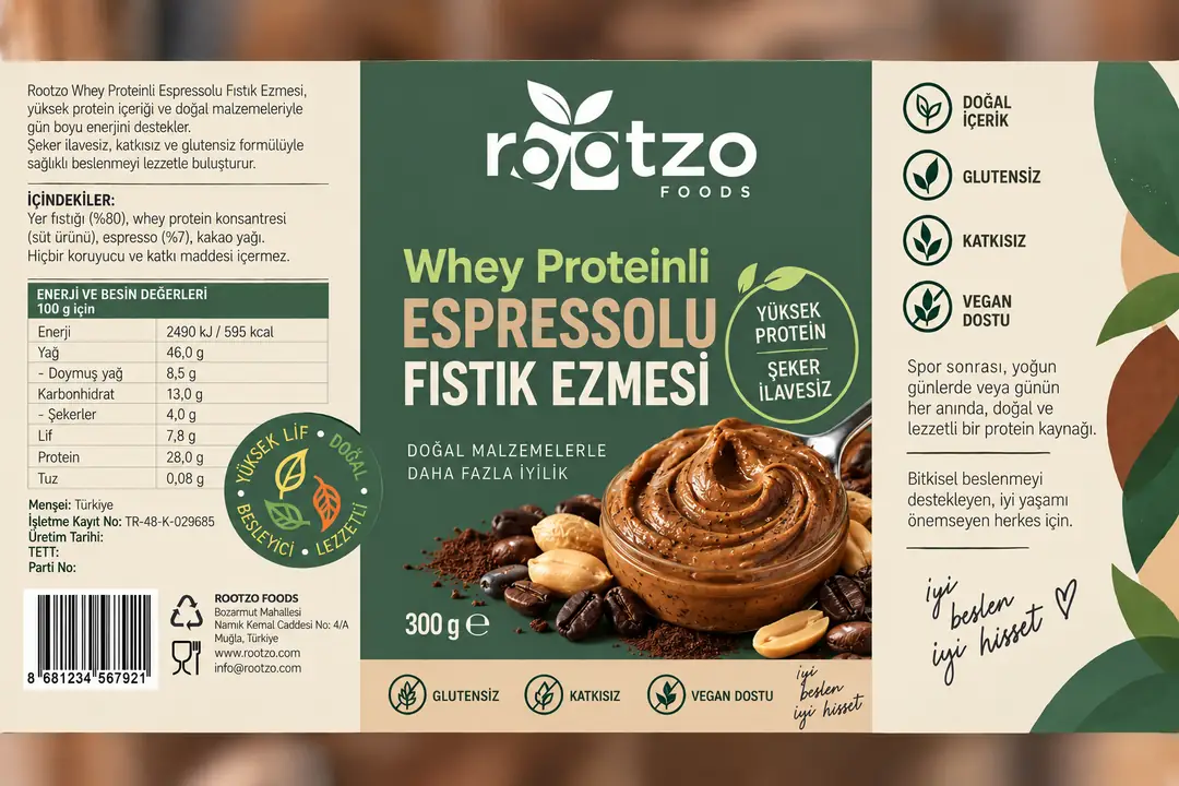 Whey Proteinli Espressolu Fıstık Ezmesi 300 g
