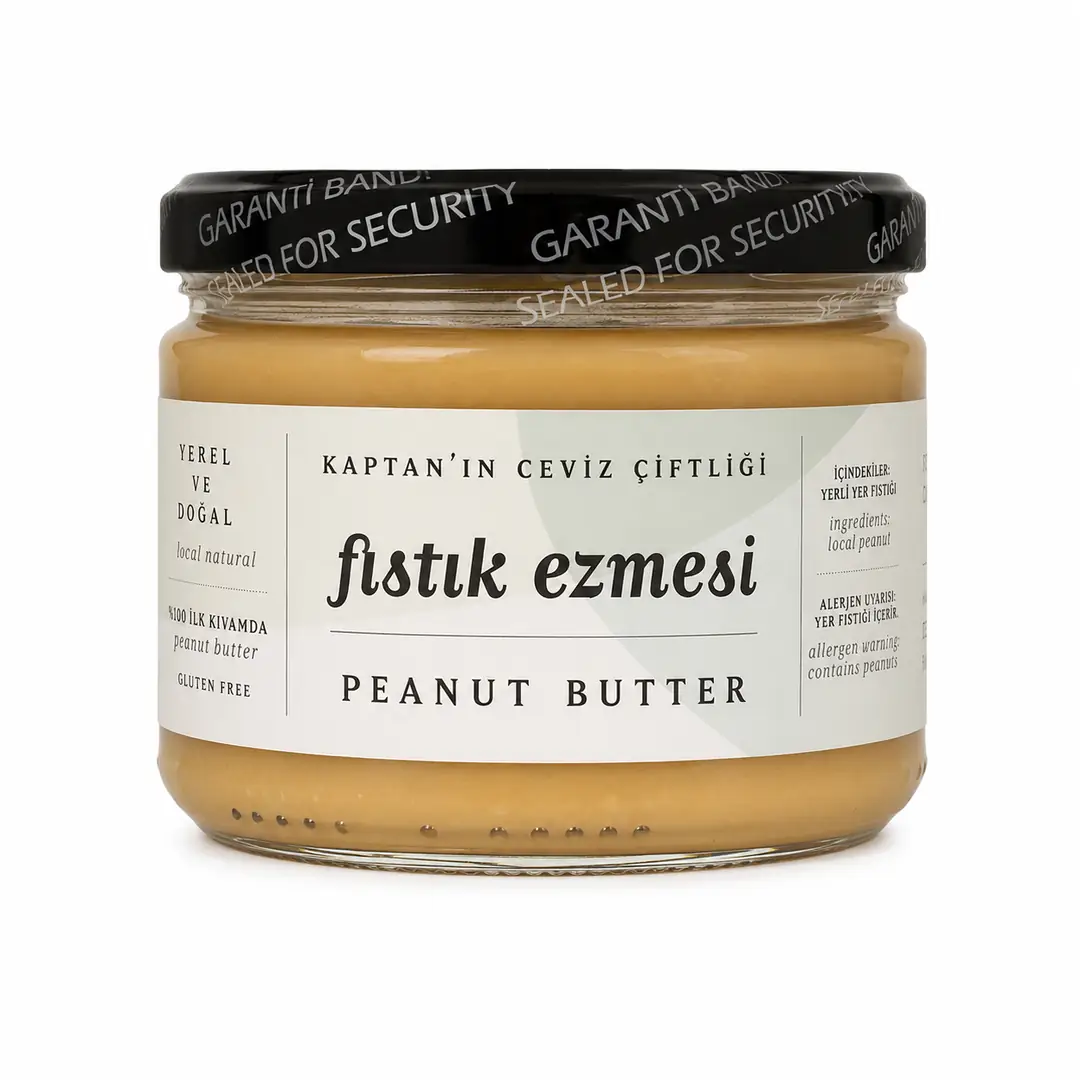 Yerli Yer Fıstığı Ezmesi Şekersiz Glütensiz ve Vegan 280 g