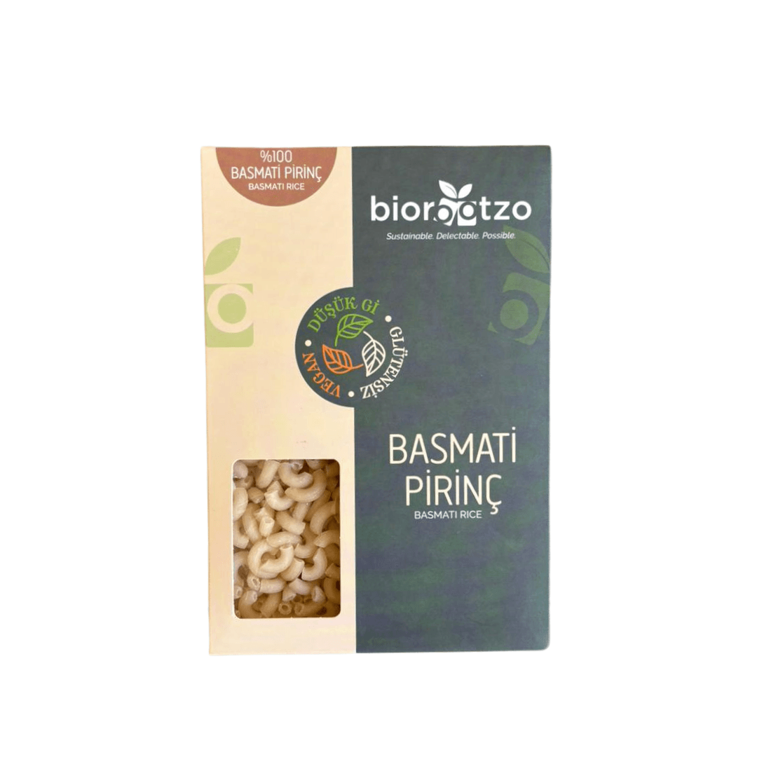 Biorootzo Artizan Bronz Kalıp Glütensiz ve Vegan Basmati Pirinç Sedani 200 g