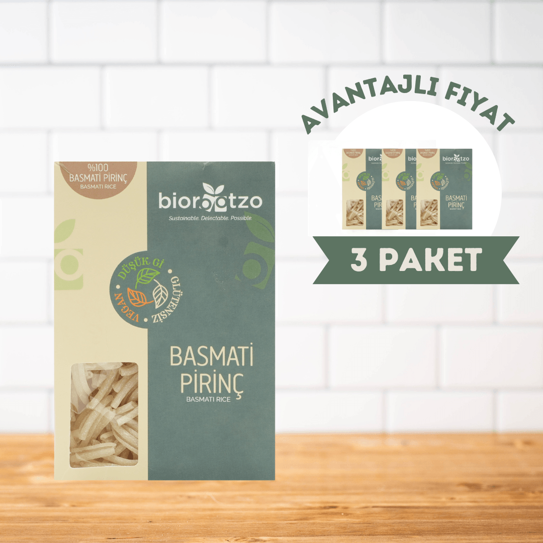 Biorootzo Artizan Bronz Kalıp Glütensiz Vegan Basmati Pirinç Casarecce 3 Paket x 200 g Avantajlı Paket