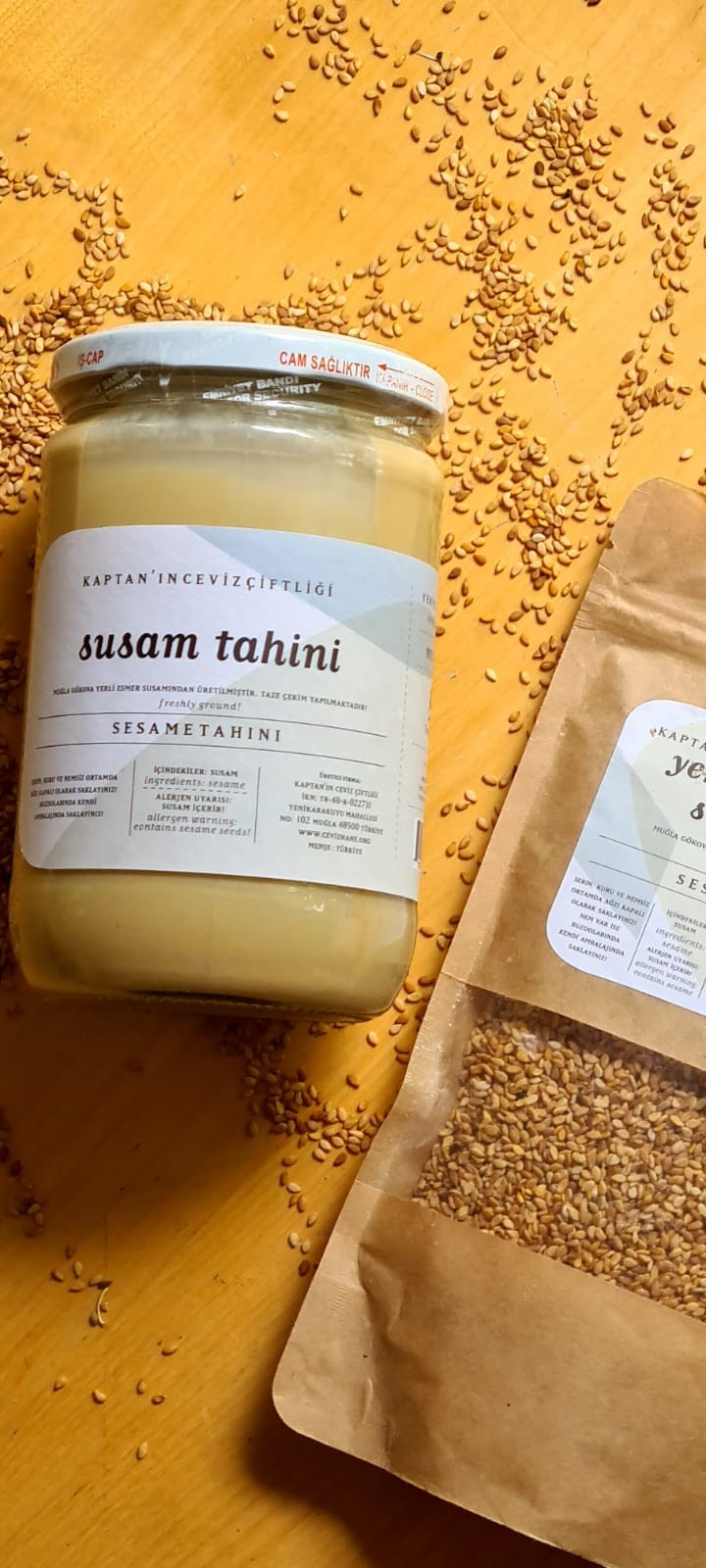 Yerli Gökova Susam Tahini Glütensiz - Vegan - Sağlıklı Yağ Kaynağı 650 g