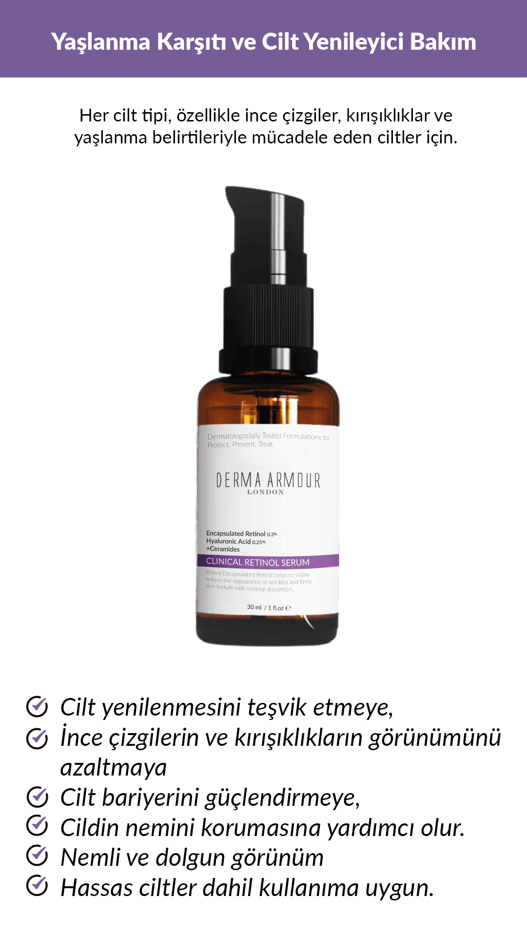 Clinical Retinol Serum (Retinol (0.3%) and Hyaluronic Acid (0.25%)), 30 ml