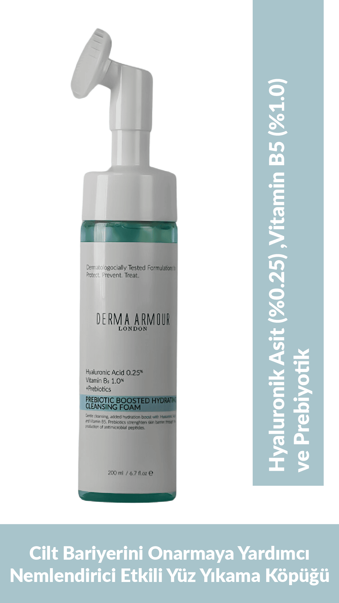 Prebiotic Boosted Hydrating Cleanser (Hyaluronic Acid (%0.25) and Vitamin B5 (1.0%)), 200 ml